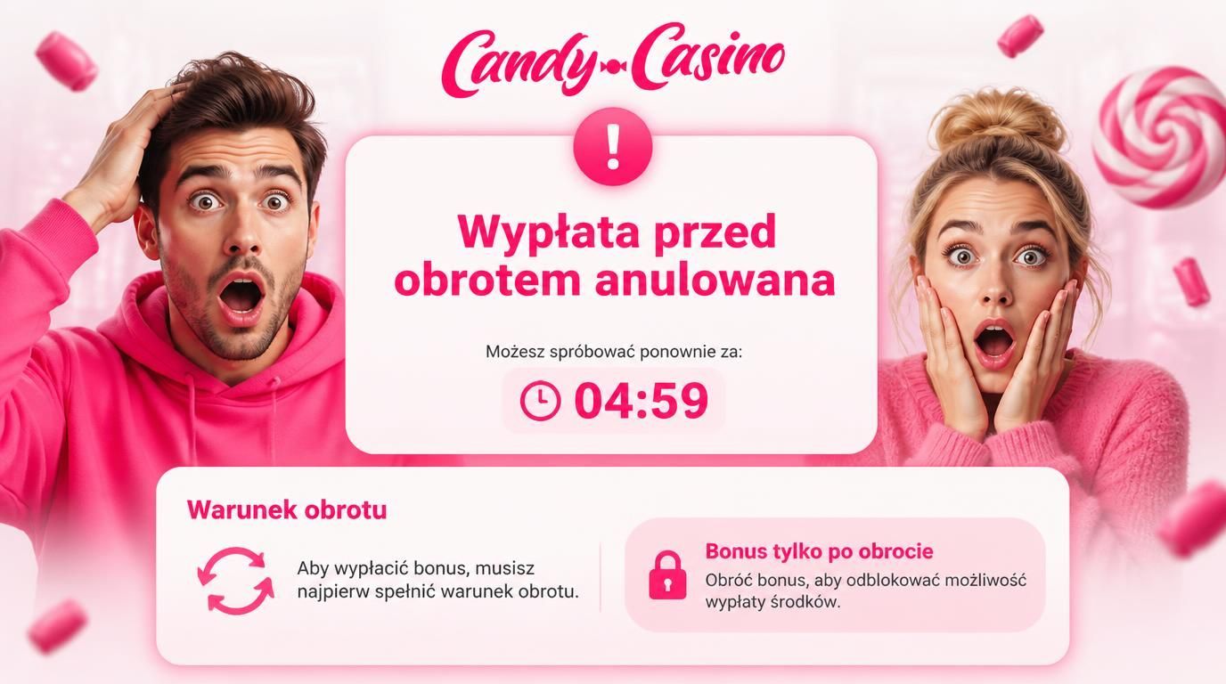 Interfejs z alertem, warunek obrotu i użytkownik w zaskoczeniu